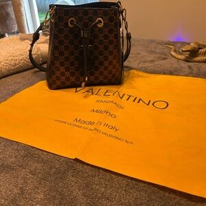 Valentino Black and Brown Monogram Bag